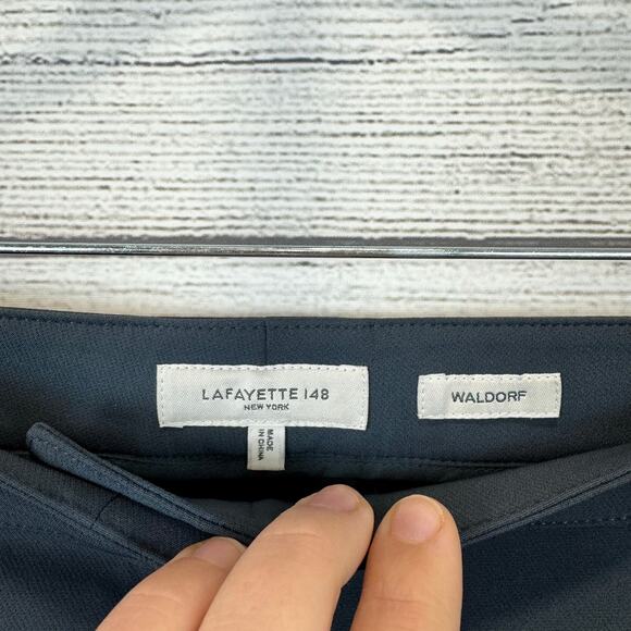 Lafayette 148 New York Women's Gray Waldorf Slim Ankle Pants Size 8 - Picture 8 of 9